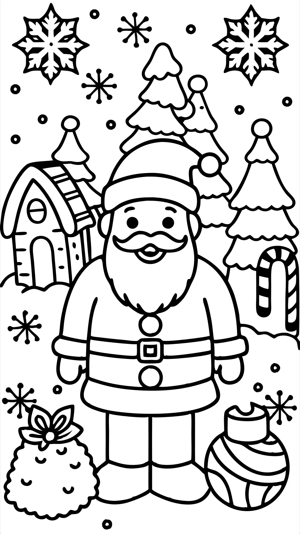 coloring page santa